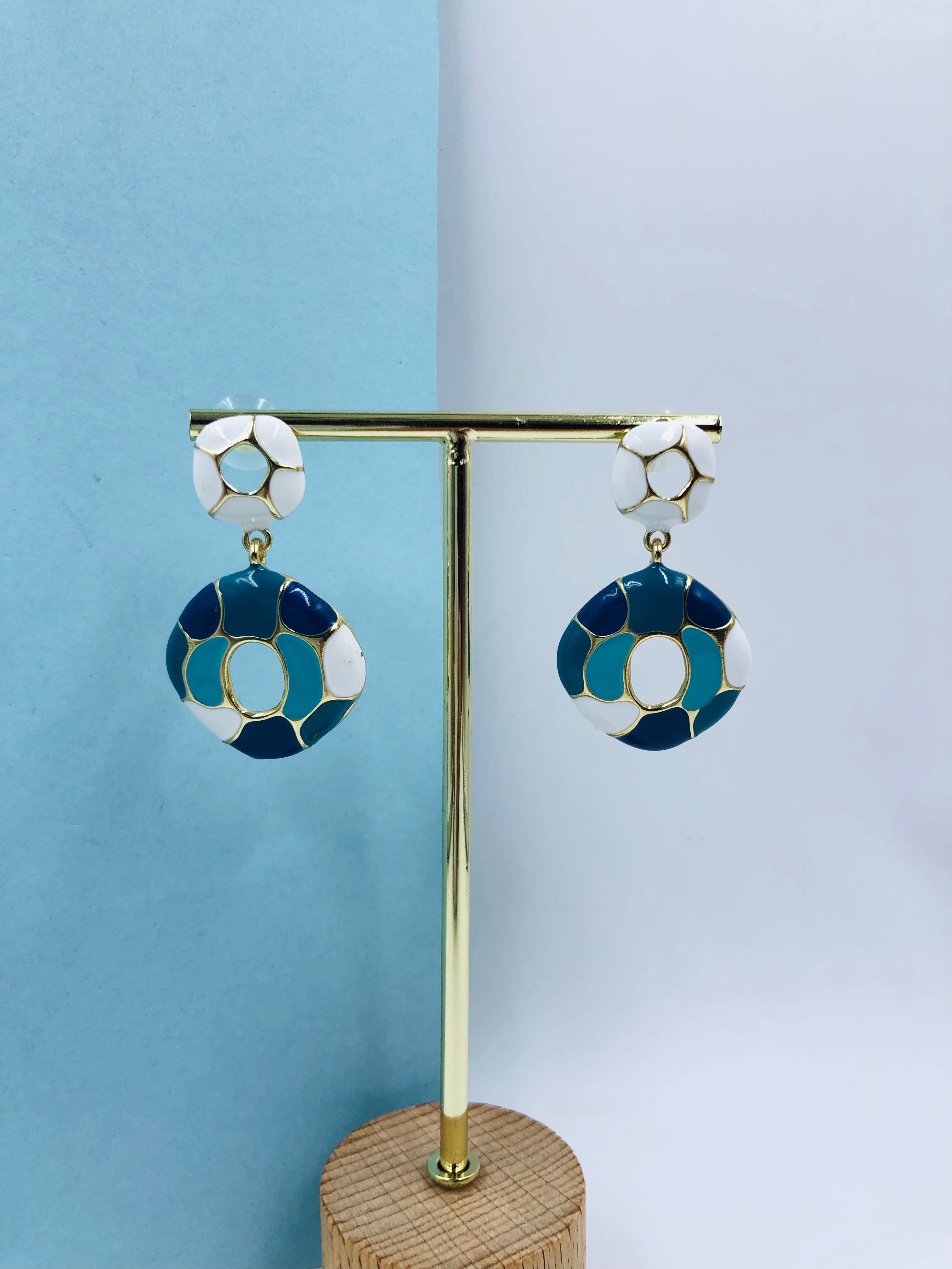 Abstract Enamel Drops - Bold & Contemporary Earrings