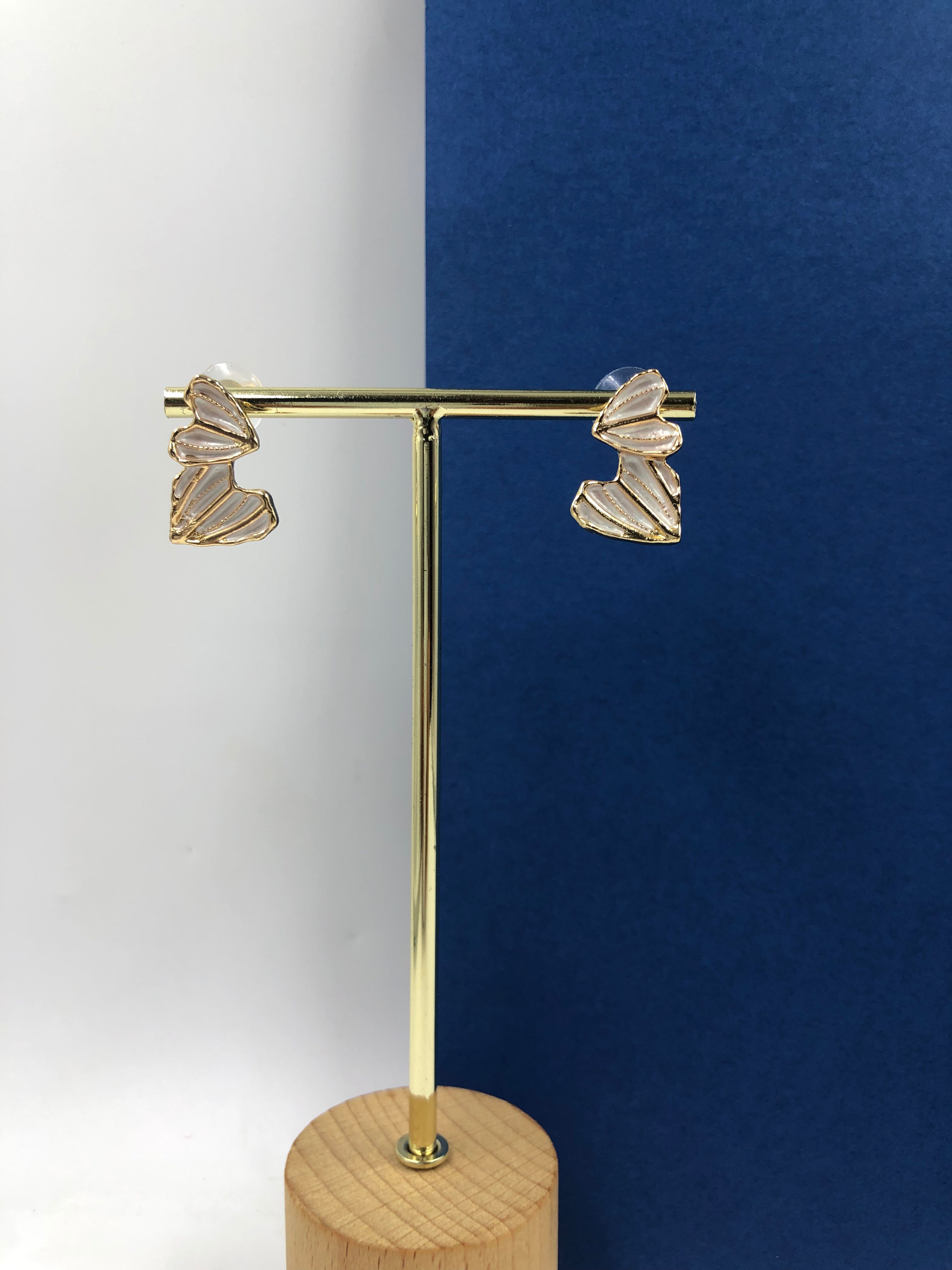 Modern Geometric Gold-Tone Earrings