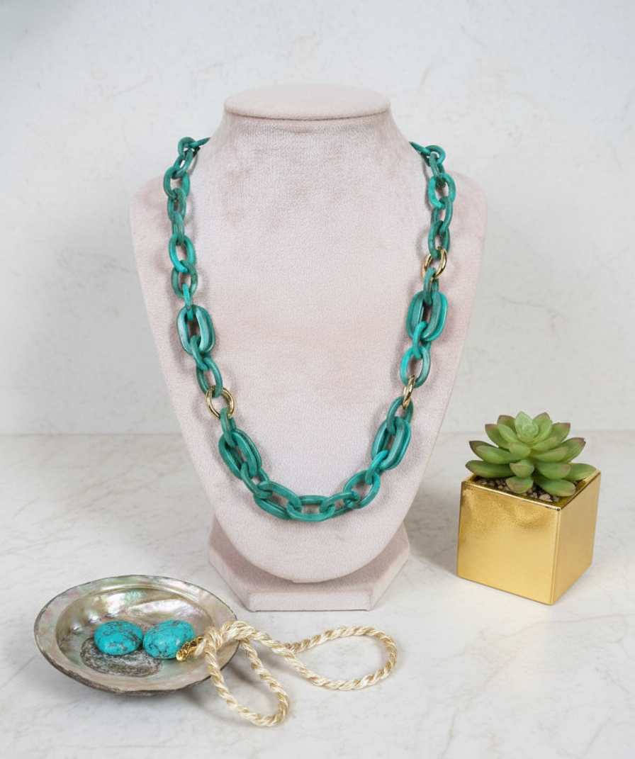 The Teal Luxe Link Necklace