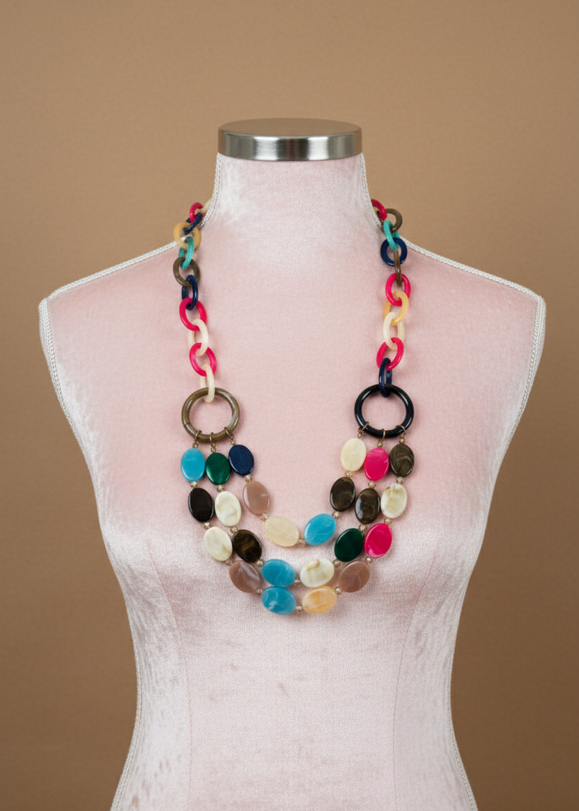 The Multi-Coloured Bead Necklace