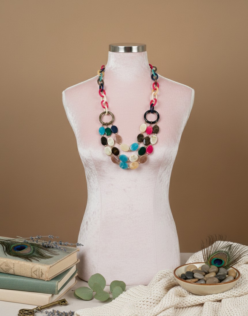 The Multi-Coloured Bead Necklace