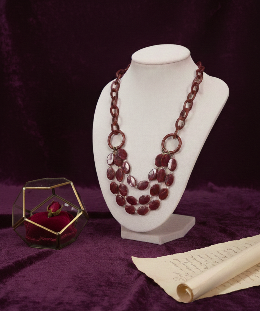 The Maroon Medley Necklace