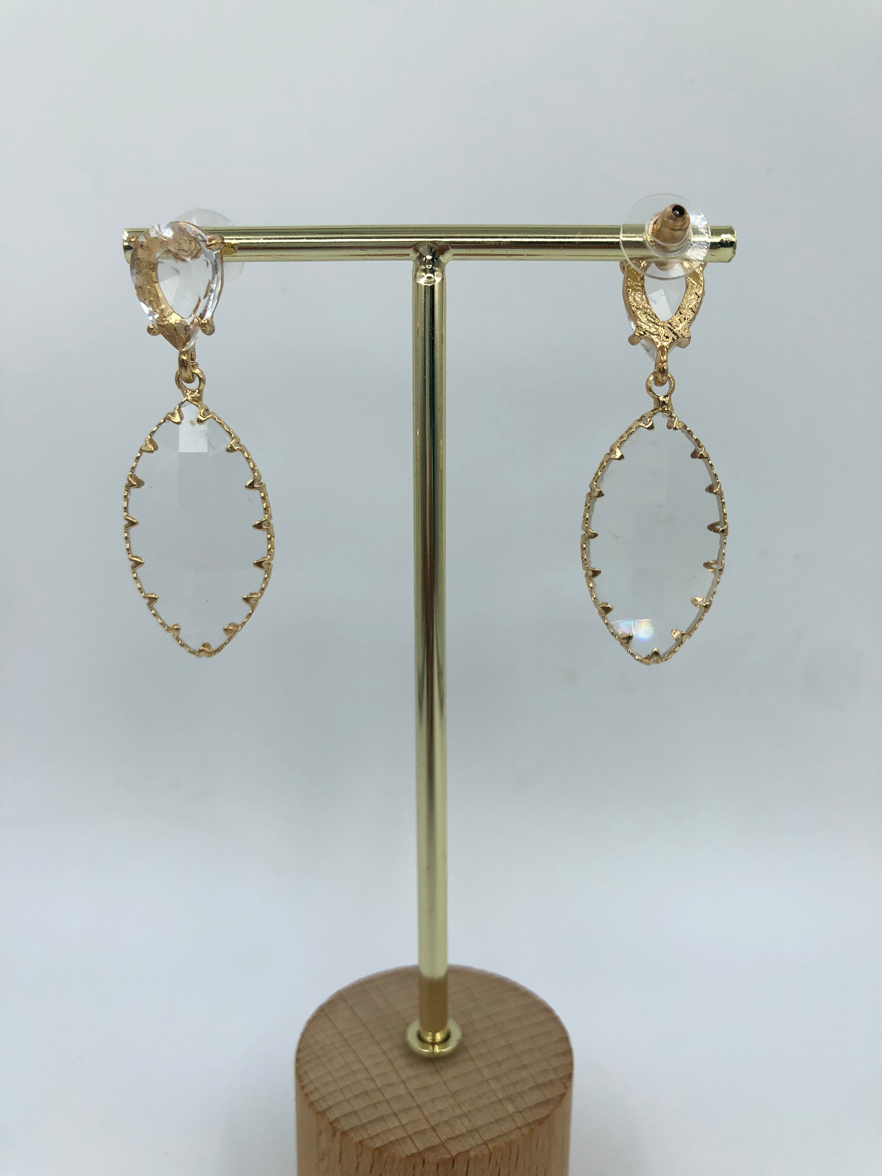 Elegant Crystal Cut Drop Earrings