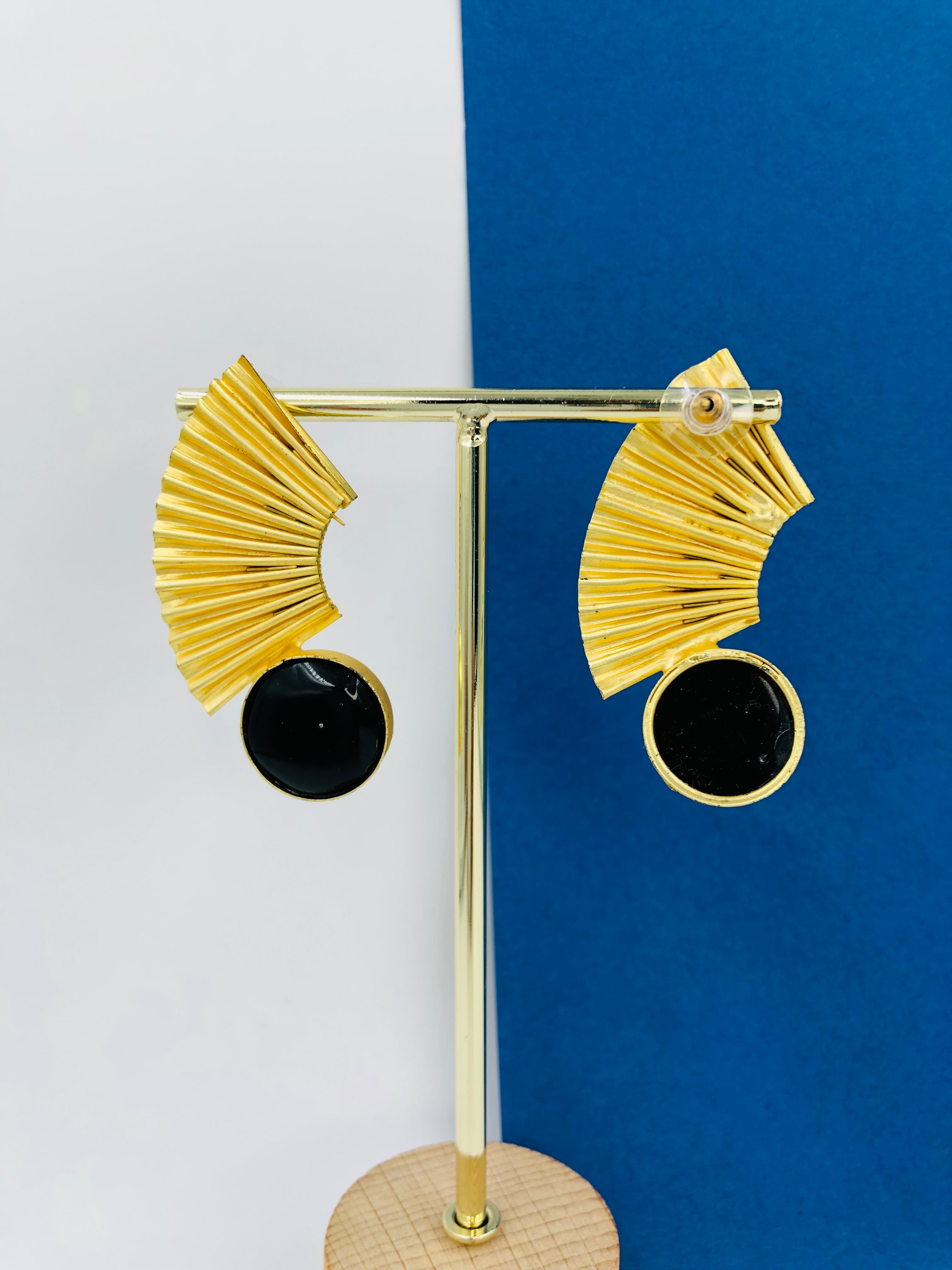 Midnight Fan Earrings