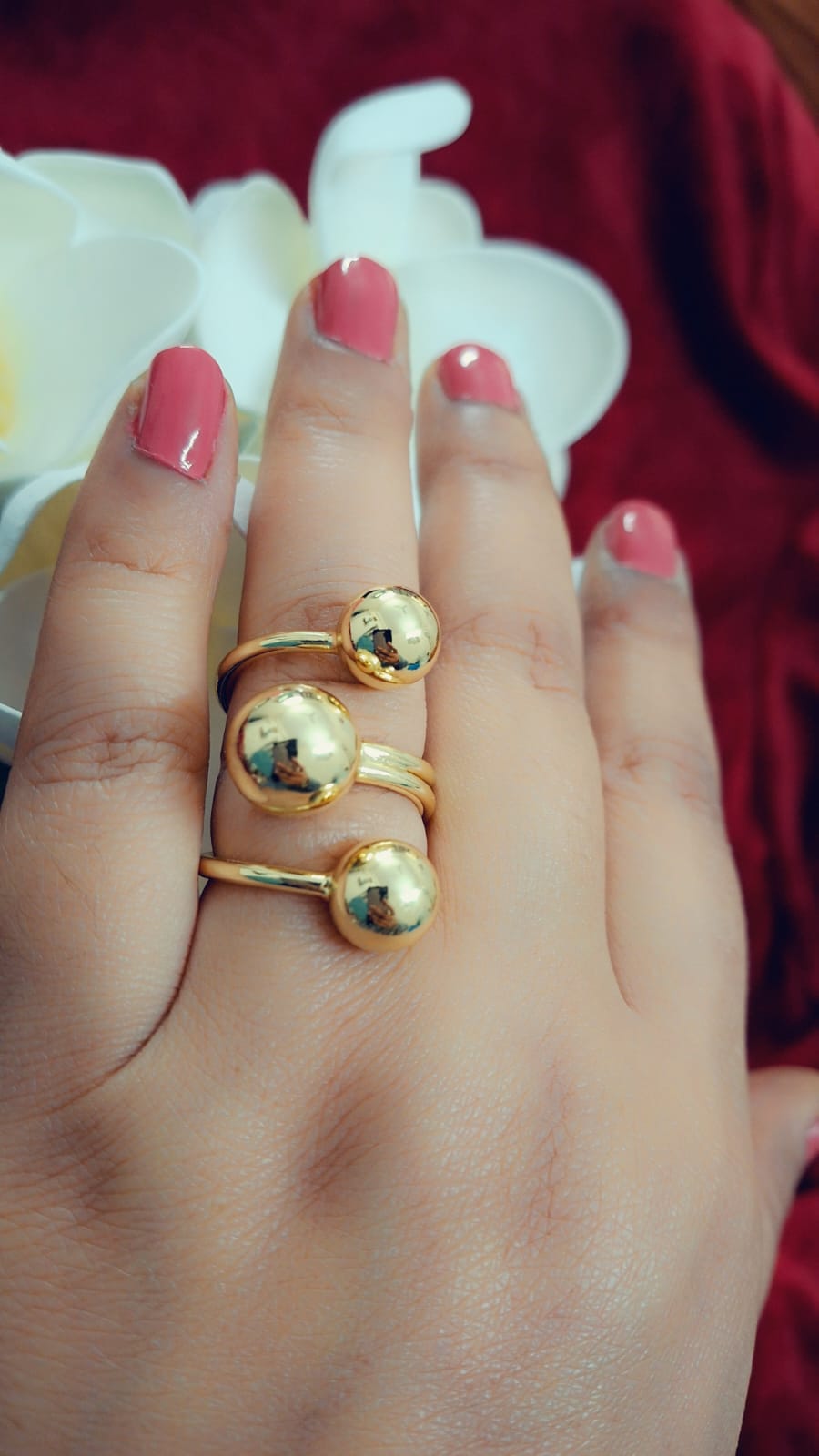 Solar System-Inspired Crystal Brass Finger Ring