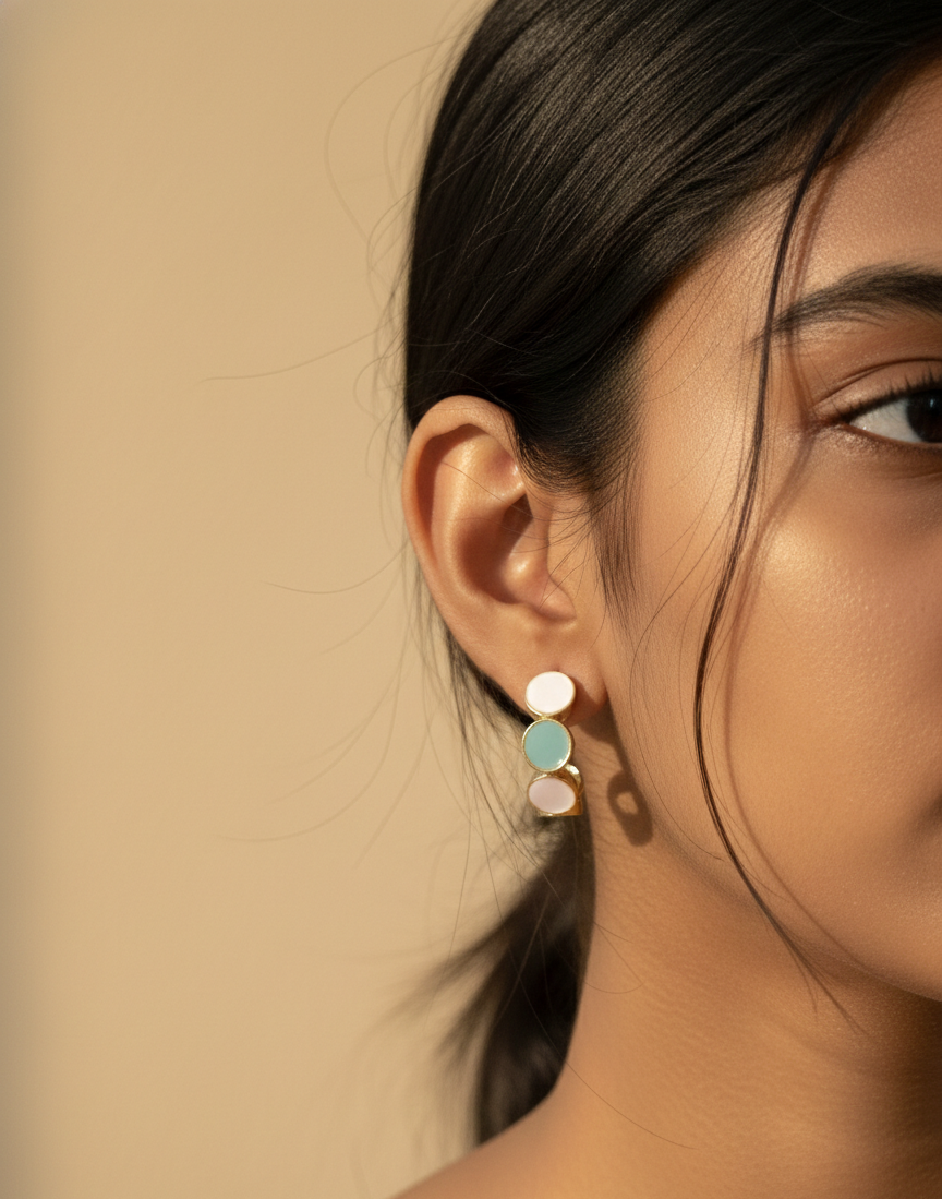 The Blue Geo Hoops