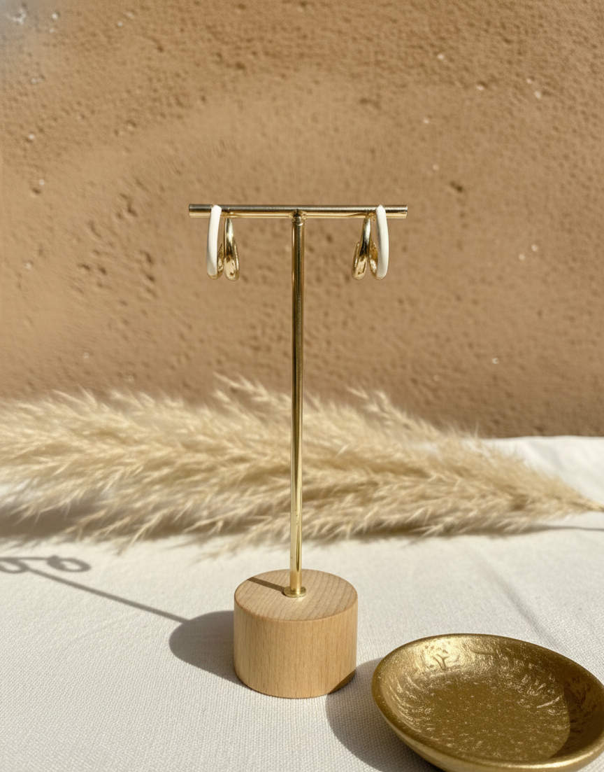 The Luna Dual Tone Hoops