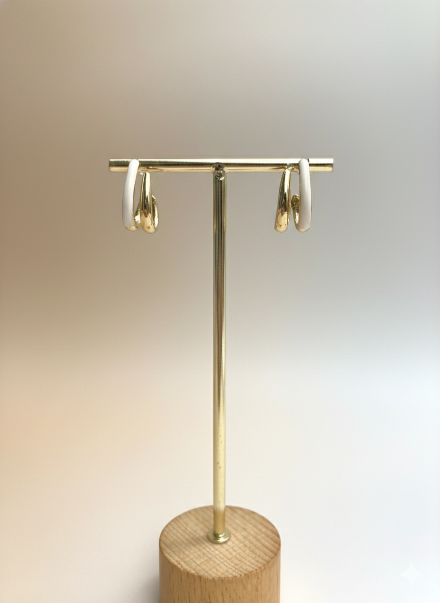 The Luna Dual Tone Hoops