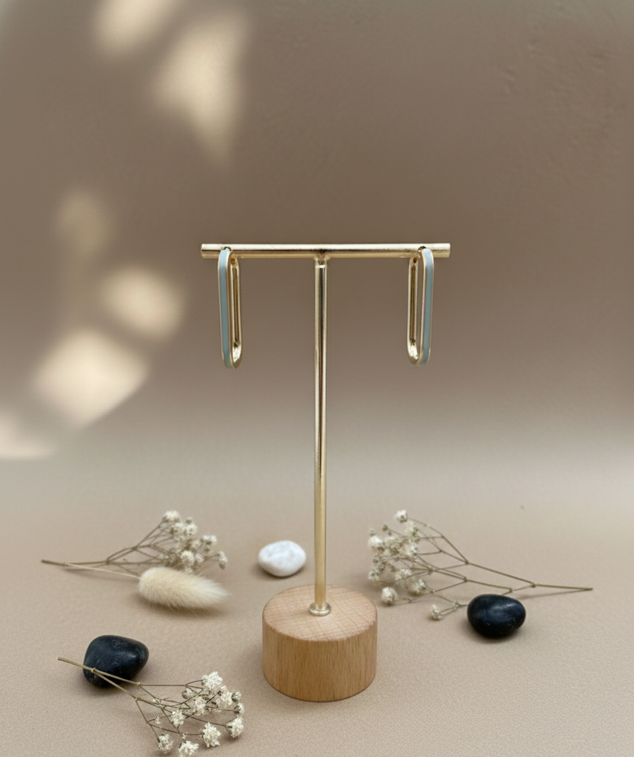 The Pastel Blue Enamel Hoops