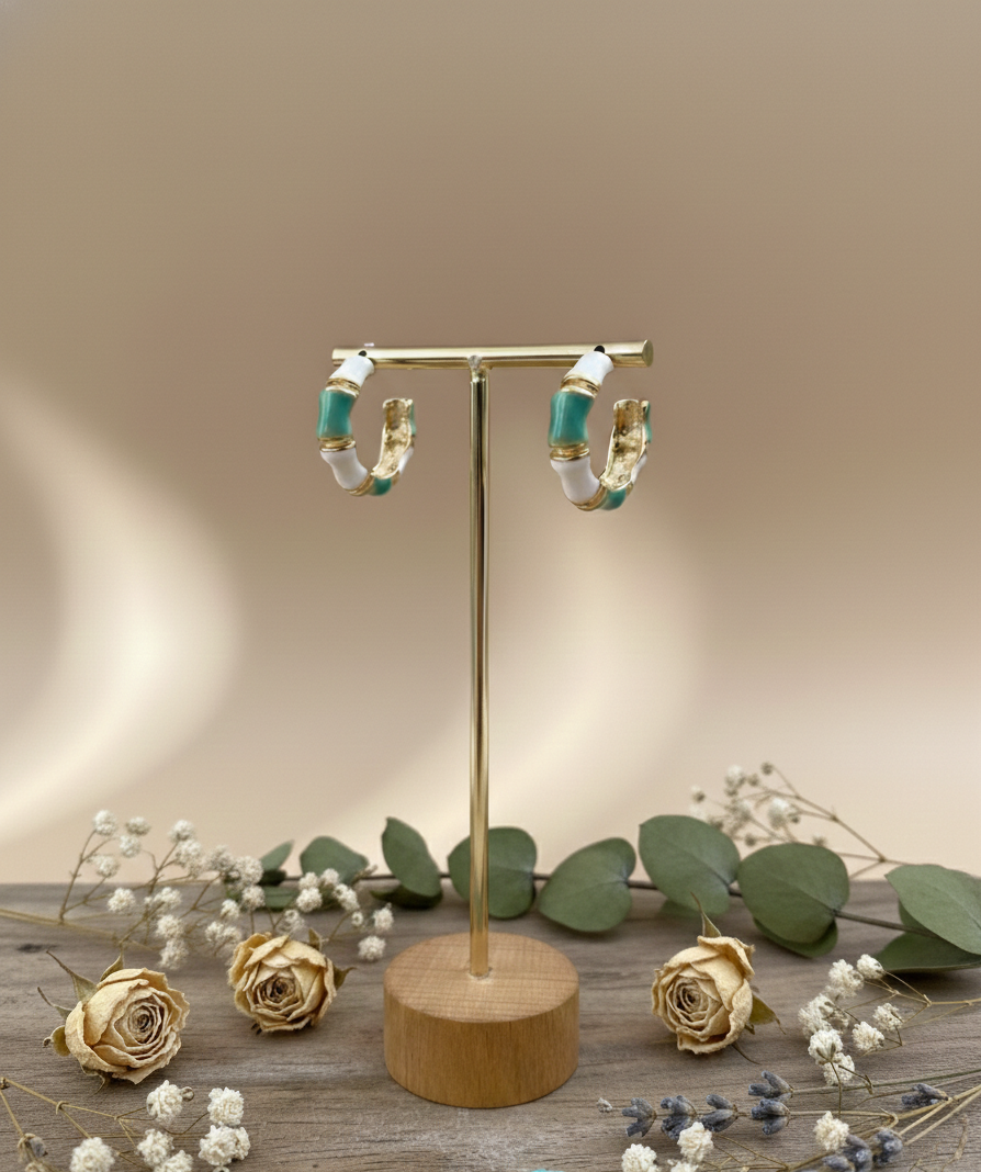 The Pastel Green Enamel Bamboo Hoop