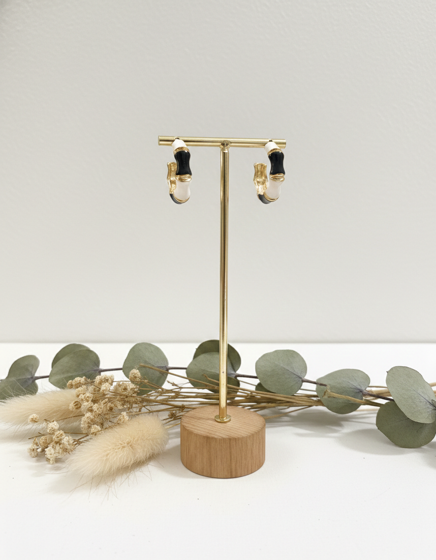 The Black Enamel Bamboo Hoop