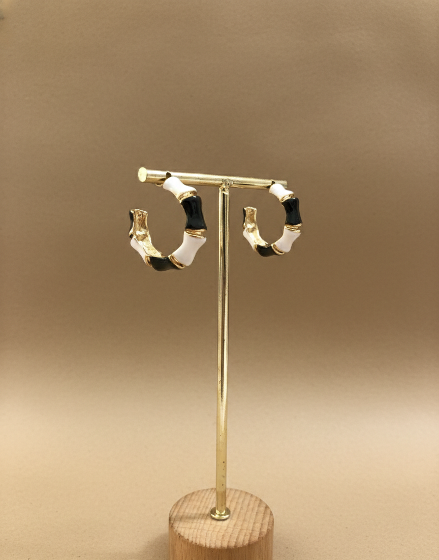 The Black Enamel Bamboo Hoop