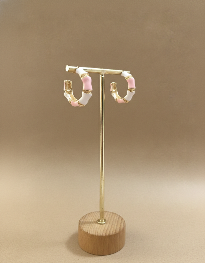 The Pastel Pink Enamel Bamboo Hoop