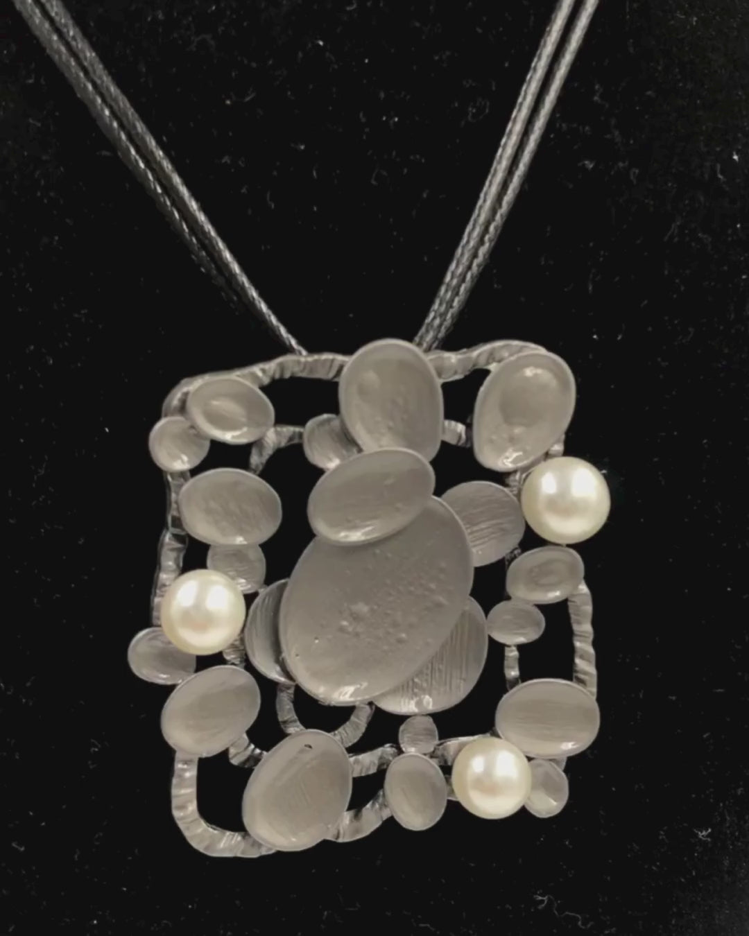 Boho Charm: Grey Mushroom-Shaped Pendant with Delicate Bead