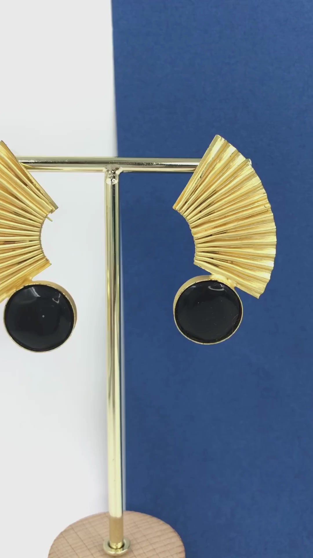 Midnight Fan Earrings